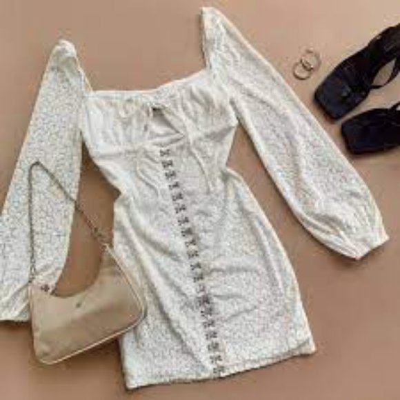 💥ULTRA-SEXY💥Bodycon Cut-out  Medieval Mini Dress - Picture 13 of 15